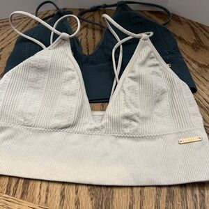 Danskin Size Small Bralette White Blue‎